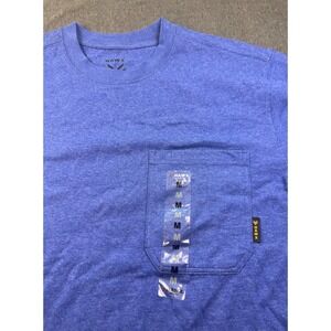 HAWX Work Gear Men's Blue Pocket T-Shirt‎ Crew Neck Short Sleeve Casual